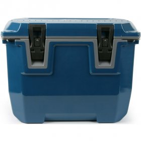 Ozark Trail 35 Quart Hard Sided Cooler with Microban Protection, Stainless Steel Locking Plate, Blue