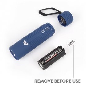 Ozark Trail Single Mini Handheld LED Flashlight, 50 Lumens, 3 AAA Batteries, Blue