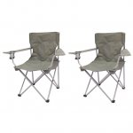 Ozark Trail Quad Folding Camp Chair 2 Pack,with Mesh Cup Holder