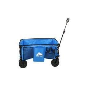 Ozark Trail Camping All-terrain Folding Wagon with Oversized Wheels, Blue
