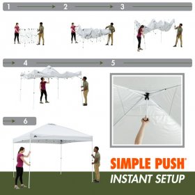 Ozark Trail 10' x 10' Simple Push? Straight Leg Instant Canopy (100 Sq. ft.)